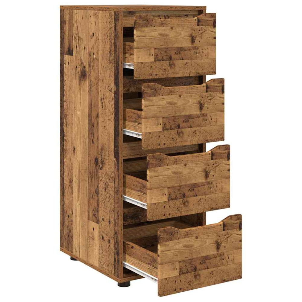 Produktbild för Förvaringsskåp Gammalt trä 40 x 48 x 105 cm Konstruerat trä