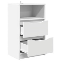 Produktbild för Sängbord med låda Vit 40 x 30 x 467 cm Konstruerat trä