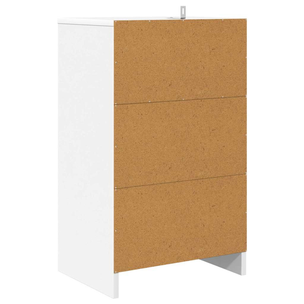 Produktbild för Sängbord med låda Vit 40 x 30 x 467 cm Konstruerat trä