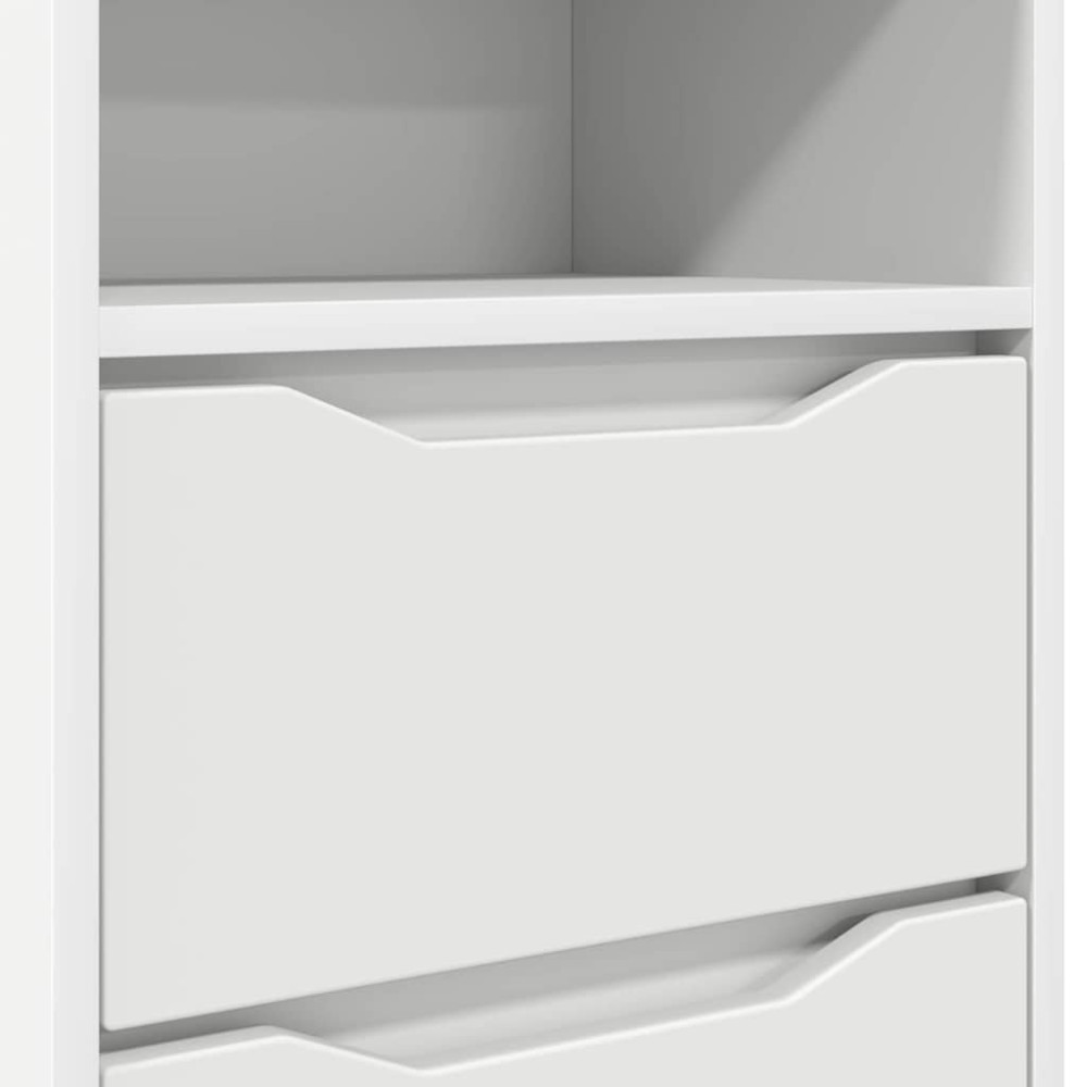 Produktbild för Sängbord med låda Vit 40 x 30 x 467 cm Konstruerat trä
