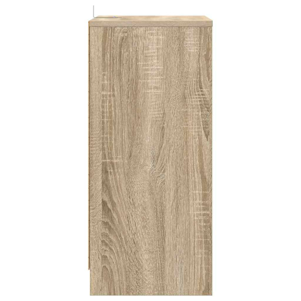 Produktbild för Sängbord med låda Sonoma-ek 40 x 30 x 467 cm Konstruerat trä