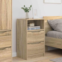 Produktbild för Sängbord 2 pcs Sonoma-ek 40 x 30 x 467 cm Konstruerat trä