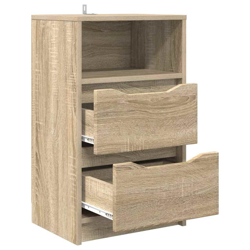 Produktbild för Sängbord 2 pcs Sonoma-ek 40 x 30 x 467 cm Konstruerat trä