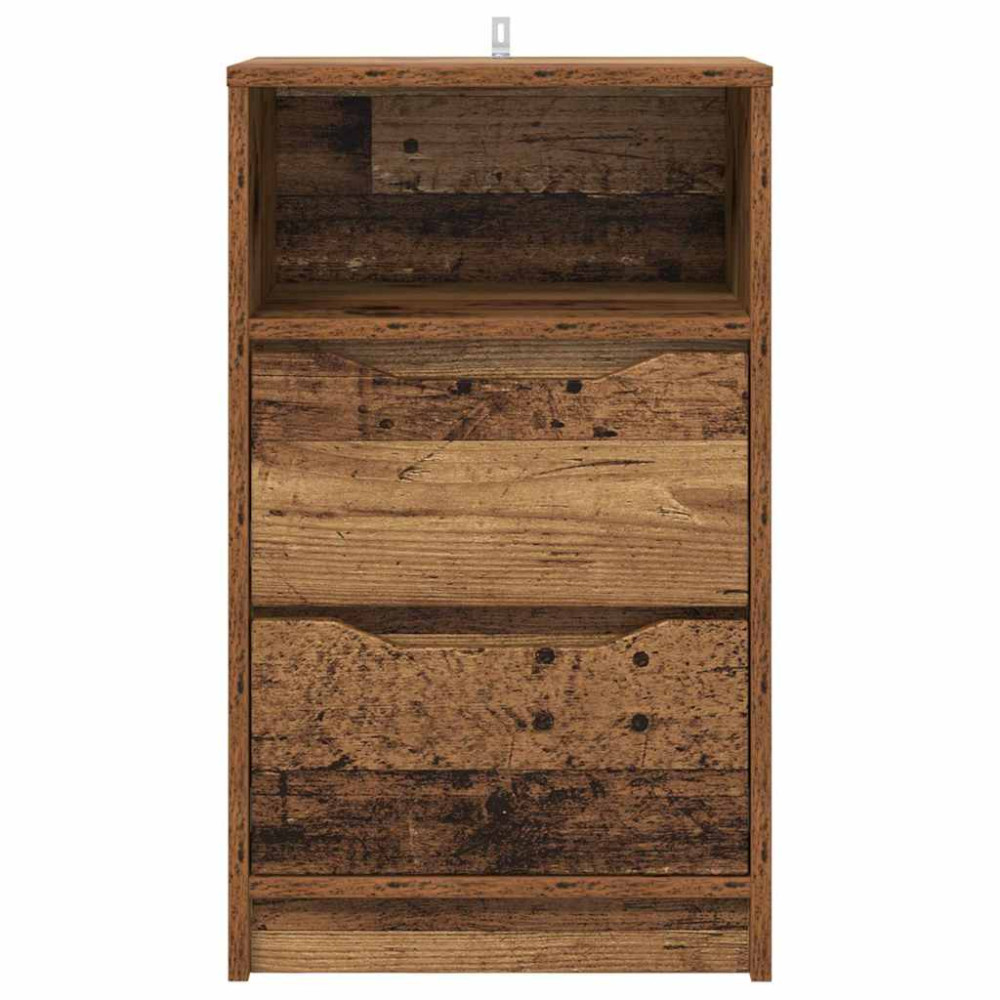 Produktbild för Sängbord 2 pcs Gammalt trä 40 x 30 x 467 cm Konstruerat trä