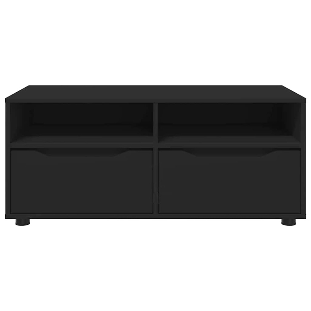 Produktbild för TV-skåp med låda Svart 100 x 48 x 43 cm Konstruerat trä