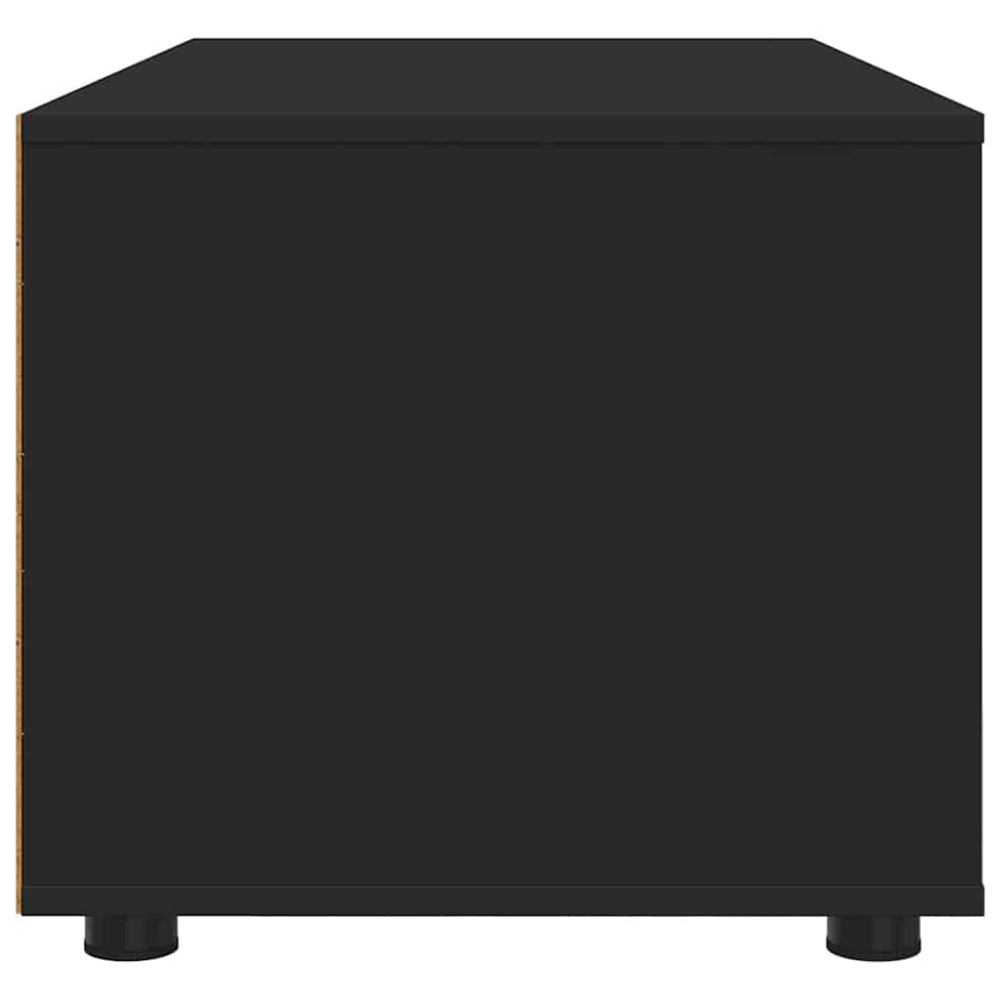 Produktbild för TV-skåp med låda Svart 100 x 48 x 43 cm Konstruerat trä