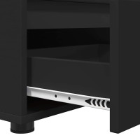 Produktbild för TV-skåp med låda Svart 100 x 48 x 43 cm Konstruerat trä