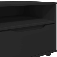Produktbild för TV-skåp med låda Svart 100 x 48 x 43 cm Konstruerat trä