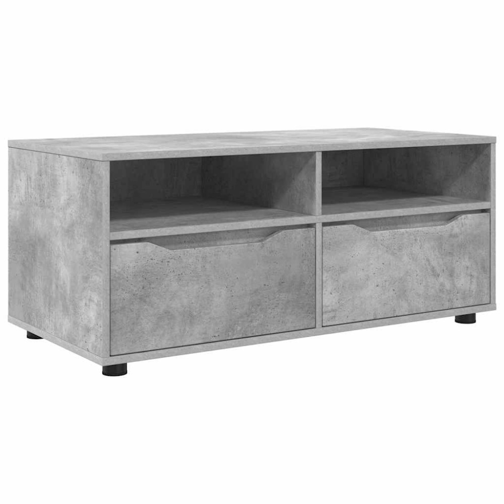 Produktbild för TV-skåp med låda Betonggrå 100 x 48 x 43 cm Konstruerat trä