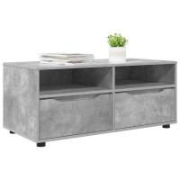 Produktbild för TV-skåp med låda Betonggrå 100 x 48 x 43 cm Konstruerat trä