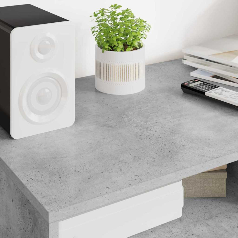 Produktbild för TV-skåp med låda Betonggrå 100 x 48 x 43 cm Konstruerat trä