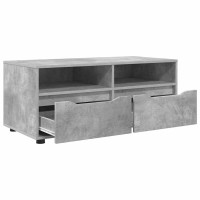 Produktbild för TV-skåp med låda Betonggrå 100 x 48 x 43 cm Konstruerat trä