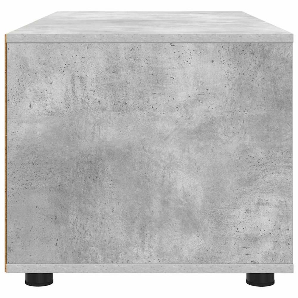 Produktbild för TV-skåp med låda Betonggrå 100 x 48 x 43 cm Konstruerat trä