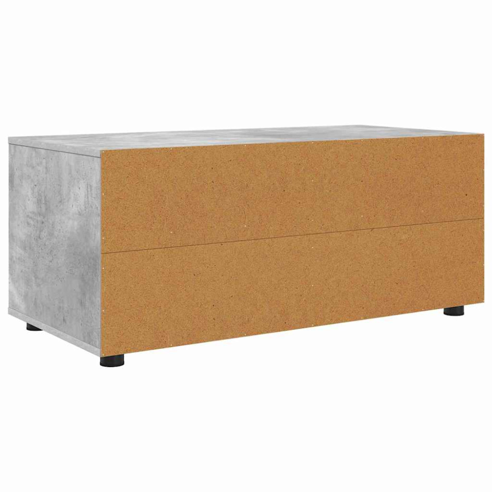 Produktbild för TV-skåp med låda Betonggrå 100 x 48 x 43 cm Konstruerat trä