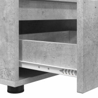 Produktbild för TV-skåp med låda Betonggrå 100 x 48 x 43 cm Konstruerat trä
