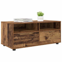 Produktbild för TV-skåp med låda Gammalt trä 100 x 48 x 43 cm Konstruerat trä