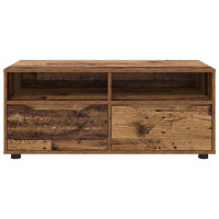 Produktbild för TV-skåp med låda Gammalt trä 100 x 48 x 43 cm Konstruerat trä