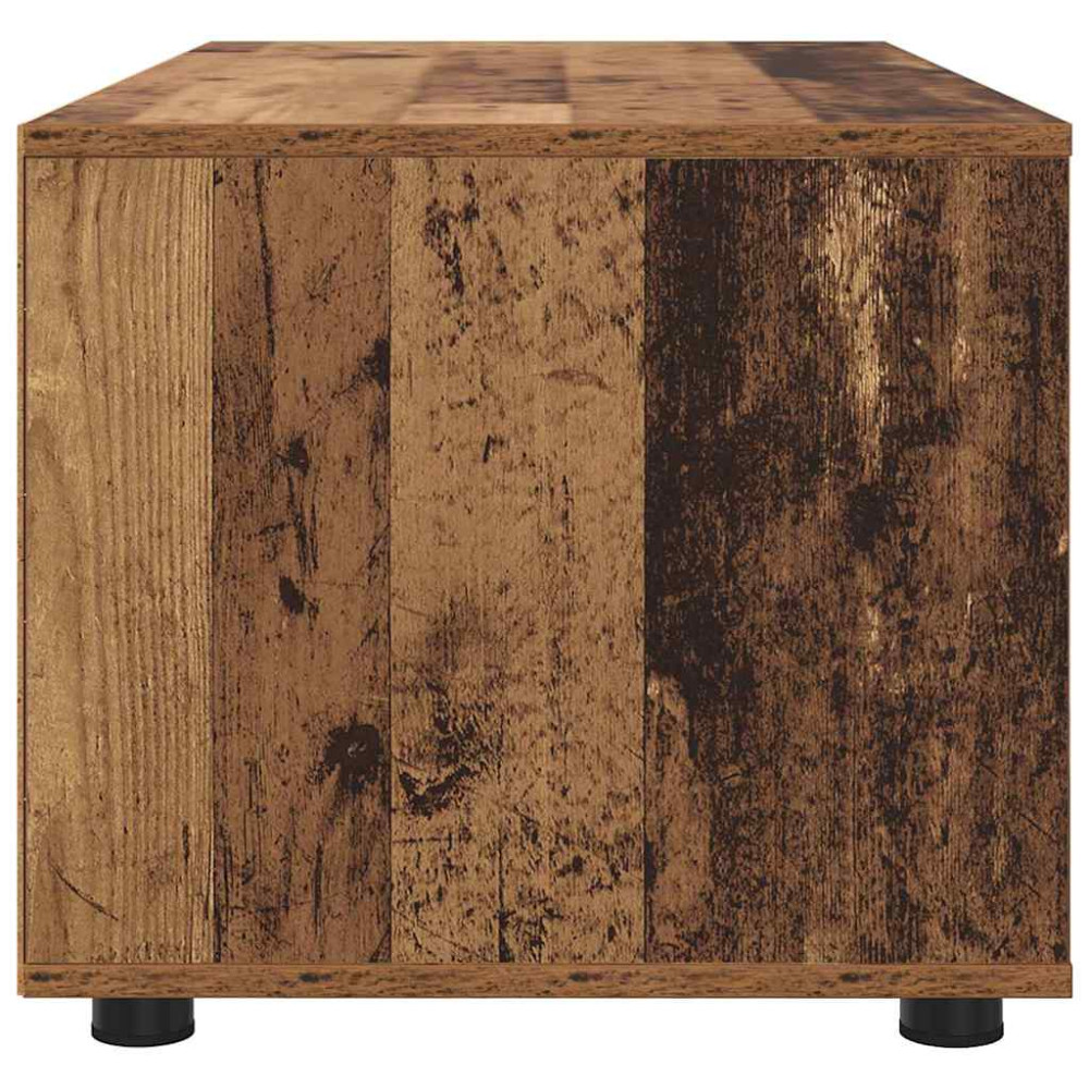 Produktbild för TV-skåp med låda Gammalt trä 100 x 48 x 43 cm Konstruerat trä