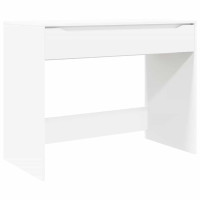 Produktbild för Skrivbord med låda Vit 100 x 50 x 78 cm Konstruerat trä