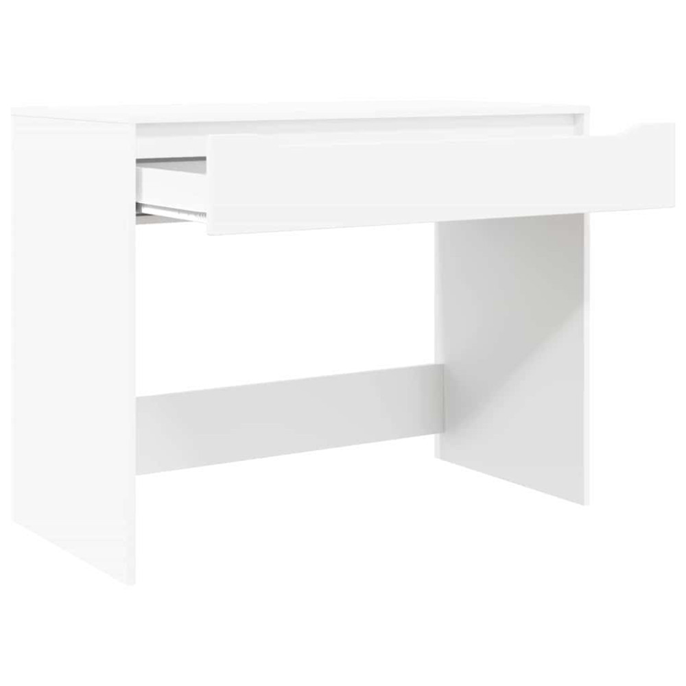 Produktbild för Skrivbord med låda Vit 100 x 50 x 78 cm Konstruerat trä