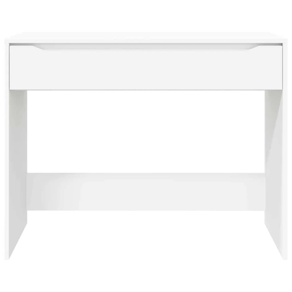 Produktbild för Skrivbord med låda Vit 100 x 50 x 78 cm Konstruerat trä