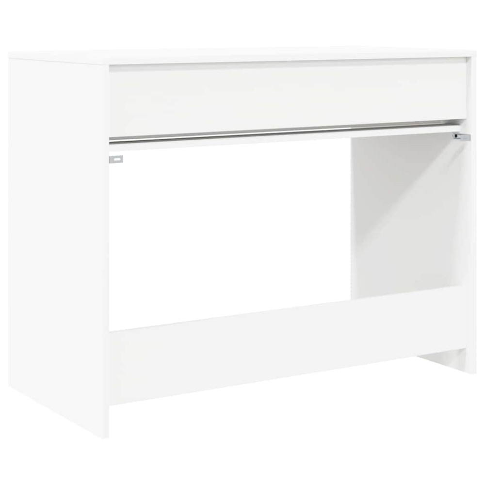 Produktbild för Skrivbord med låda Vit 100 x 50 x 78 cm Konstruerat trä