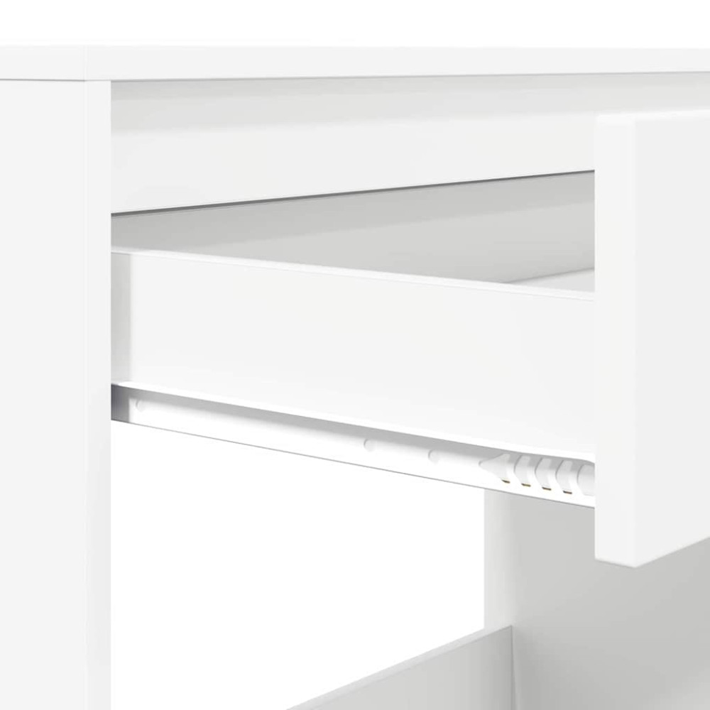 Produktbild för Skrivbord med låda Vit 100 x 50 x 78 cm Konstruerat trä