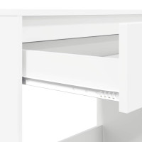 Produktbild för Skrivbord med låda Vit 100 x 50 x 78 cm Konstruerat trä