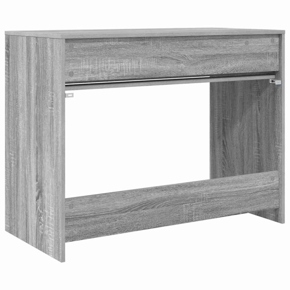 Produktbild för Skrivbord med låda Grå Sonoma 100 x 50 x 78 cm Konstruerat trä