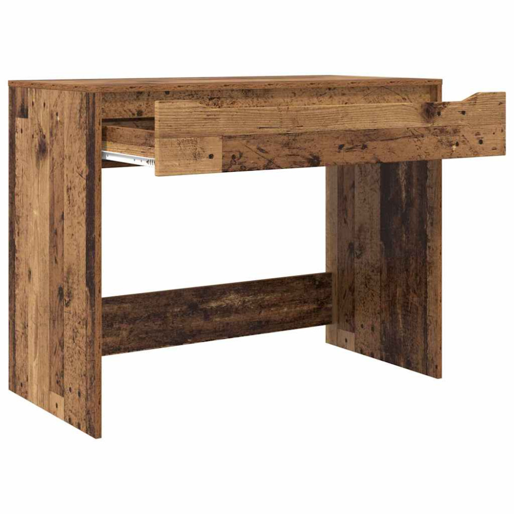 Produktbild för Skrivbord med låda Gammalt trä 100 x 50 x 78 cm Konstruerat trä