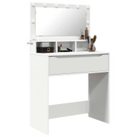 Produktbild för Sängrum Smyckesbord Vit 80 x 39,6 x 135 cm Konstruerat trä