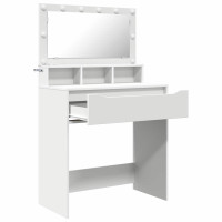 Produktbild för Sängrum Smyckesbord Vit 80 x 39,6 x 135 cm Konstruerat trä