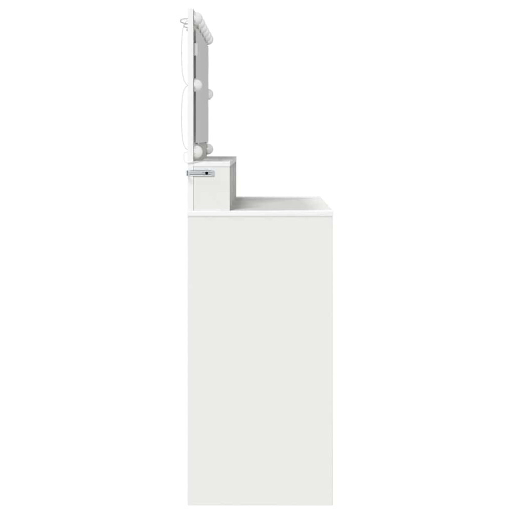 Produktbild för Sängrum Smyckesbord Vit 80 x 39,6 x 135 cm Konstruerat trä