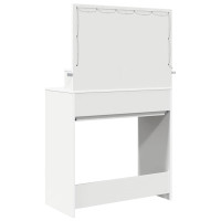 Produktbild för Sängrum Smyckesbord Vit 80 x 39,6 x 135 cm Konstruerat trä