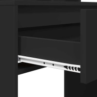 Produktbild för Sängrum Smyckesbord Svart 80 x 39,6 x 135 cm Konstruerat trä