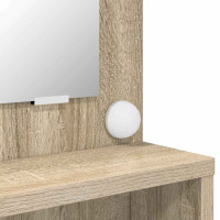 Produktbild för Sängrum Smyckesbord med låda Sonoma-ek 80 x 39,6 x 135 cm