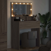 Produktbild för Sängrum Smyckesbord med låda Sonoma-ek 80 x 39,6 x 135 cm
