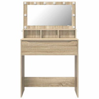 Produktbild för Sängrum Smyckesbord med låda Sonoma-ek 80 x 39,6 x 135 cm