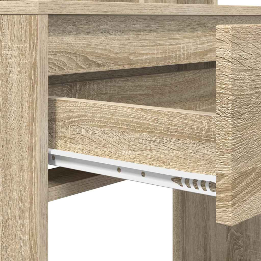 Produktbild för Sängrum Smyckesbord med låda Sonoma-ek 80 x 39,6 x 135 cm