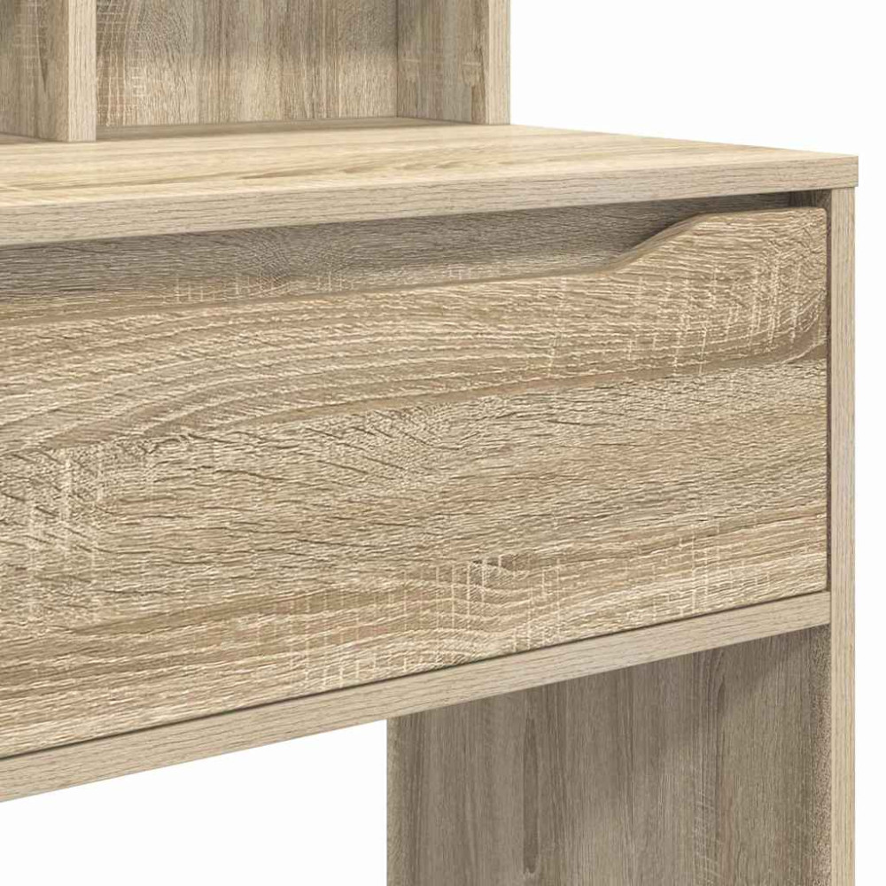 Produktbild för Sängrum Smyckesbord med låda Sonoma-ek 80 x 39,6 x 135 cm