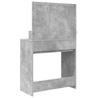 Produktbild för Sängrum Smyckesbord med låda Betonggrå 80 x 39,6 x 135 cm