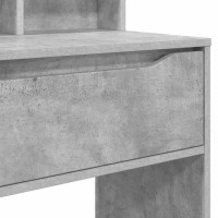 Produktbild för Sängrum Smyckesbord med låda Betonggrå 80 x 39,6 x 135 cm