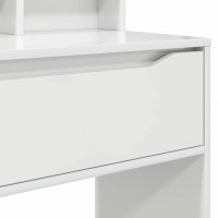 Produktbild för Sängrum Smyckesbord med låda Högblanka vita 80 x 39,6 x 135 cm