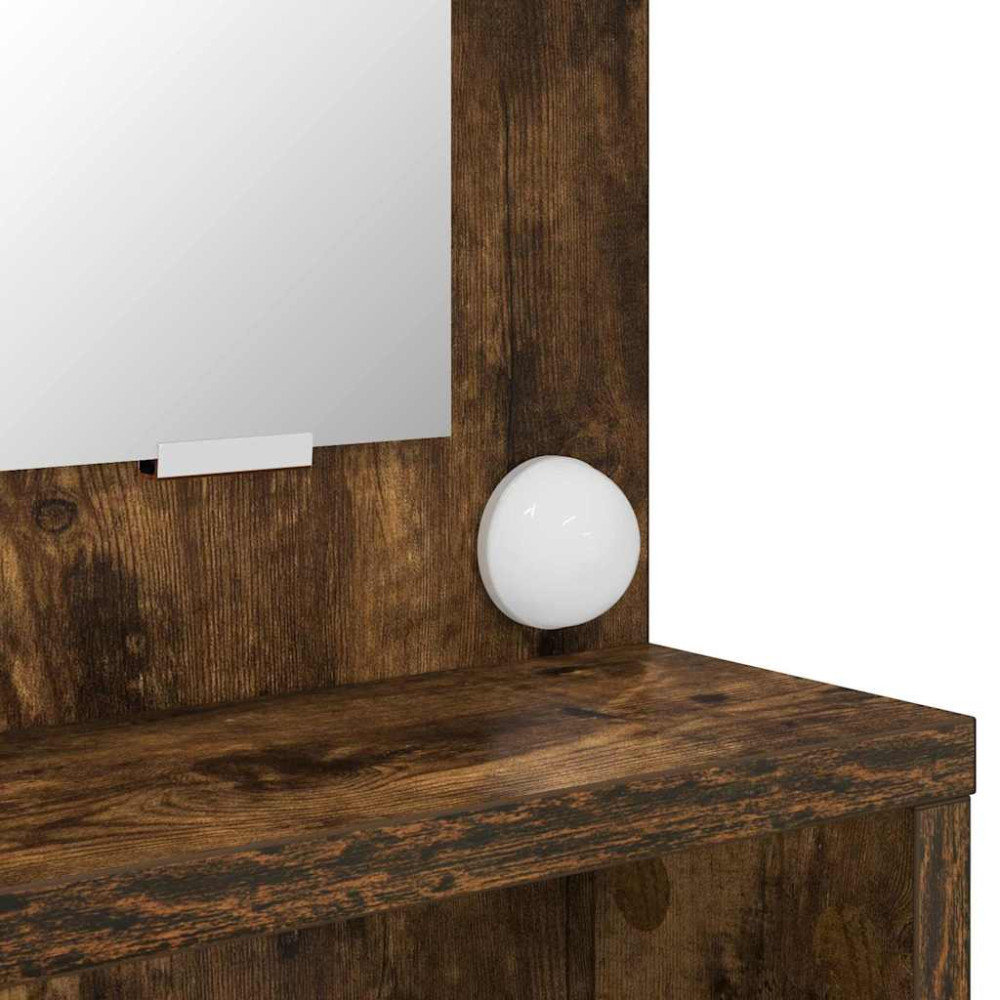 Produktbild för Sängrum Smyckesbord Rökt ek 80 x 39,6 x 135 cm Konstruerat trä