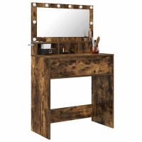 Produktbild för Sängrum Smyckesbord Rökt ek 80 x 39,6 x 135 cm Konstruerat trä