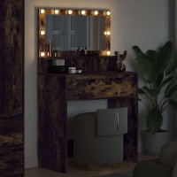 Produktbild för Sängrum Smyckesbord Rökt ek 80 x 39,6 x 135 cm Konstruerat trä