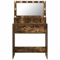 Produktbild för Sängrum Smyckesbord Rökt ek 80 x 39,6 x 135 cm Konstruerat trä
