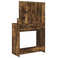 Produktbild för Sängrum Smyckesbord Rökt ek 80 x 39,6 x 135 cm Konstruerat trä