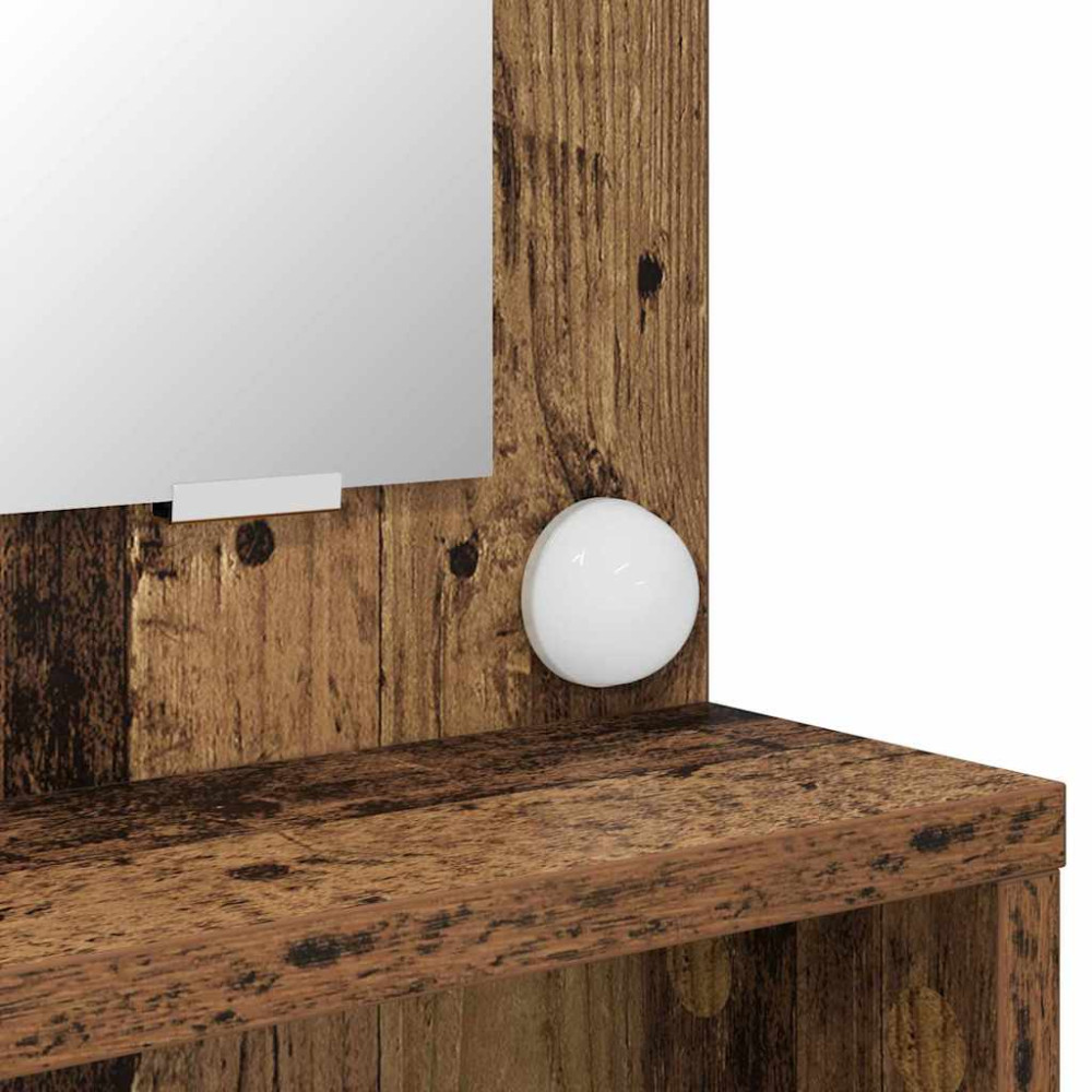 Produktbild för Sängrum Smyckesbord med låda Gammalt trä 80 x 39,6 x 135 cm