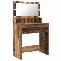 Produktbild för Sängrum Smyckesbord med låda Gammalt trä 80 x 39,6 x 135 cm